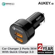 Aukey Car Charger 2 Ports 36W QC 3.0 - 500295