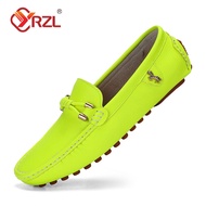 YRZL Loafers Men Handmade Leather Shoes Casual Driving Flats Slip-on Shoes Luxury Comfy Moccasins Shoes for Men Plus Size 37-48