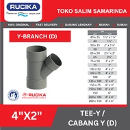 Y Branch JIS D 4X2 InchRUCIKA | Tee Y 45 Degree TY45 RUCIKA D 4X2 Inch