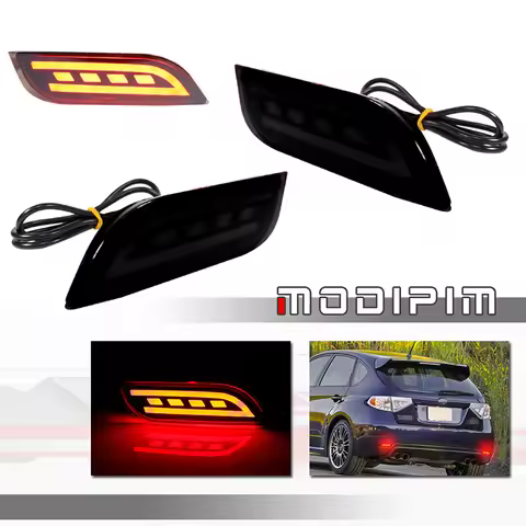 Red LED Rear Bumper Reflectors Tail/Brake Lights Rear Fog Lights For Subaru Legacy,Exiga,Levorg,XV C
