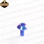 Flawless-Ti Gr5 Titanium Alloy ฝาปิดเครื่องยนต์ Bolt ด้านหน้า Fender ท่อไอเสียฝาครอบกระจก Bolt Fasteners M5 × 15/20/25/30สำหรับรถจักรยานยนต์สกู๊ตเตอร์ชิ้นส่วน