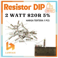 R resistor 2w 2Watt 820R 820ohm 820R 820ohm 2 watt tolerance 5% 820R