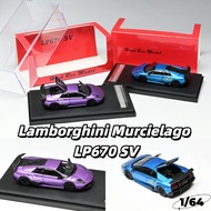 High Rev Model-HRM 1/64 Lamborghini Murcielago LP-670-4 SV Diecast car Car Model Simulation Alloy Di