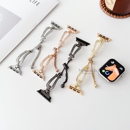 U-shaped Diamond Metal Chain Strap For iWatch Series Ultra 10 9 8 7 6 SE 5 4 3 2 1 Unique Bracelet F
