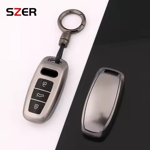 Soft Gun Grey TPU Car Remote Key Case Cover Shell For Audi A3 A4 B9 A6 A7 4K A8 E-tron Q5 Q8 C8 D5 S