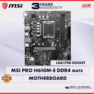 MSI PRO H610M-E DDR4 MOTHERBOARD (3 Years Warranty)