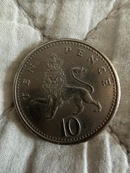 英國 1992年 10便士 硬幣