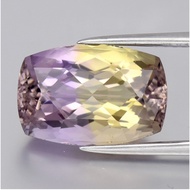 5.58ct 13.5x9.2mm VS Cushion Natural Yellow & Purple Ametrine Bolivia - Untreated Gem#tg2