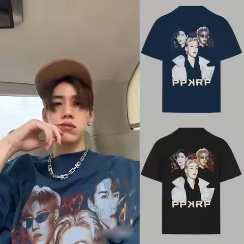 BKPP The Series PP Krit Same T-Shirt Short Sleeved Men and Women Summer Pure Cotton Top Letterl Prin