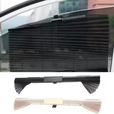 Summer Car Automatic Retractable Side Window Curtain Sun Shield Blind Sunshade46cm x 60cm