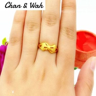 Gold 916 Original Malaysia Ring for Women Korean Style Adjustable Couple Engagement Wedding Rings Gi