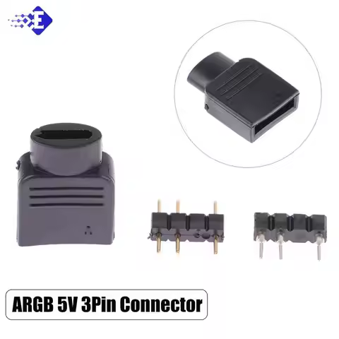 1Set ARGB 5V 3Pin Connector Adapter With Inner Core Plug Connector For Making ARGB Lamp Light Cable,