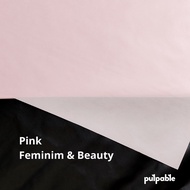 MERAH 20x69 cm Pink Wrapping Paper Pink doorslag Paper/ Pink/ Thin pink Paper/ - 50 pcs