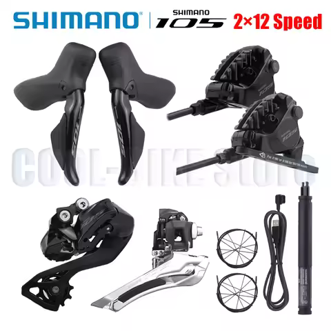 Shimano 105 R7170 Series Di2 Groupset R7170 ST+BR+FD+RD+Electronic Part 2x12s For Road Bike No Crank