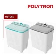 polytron mesin cuci 2 tabung giant series hijab 8 kg - pwm-8076
