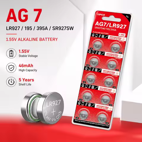 Replacement Alkaline Button Coin Cell Battery AG7 LR927 SR927SW 395 395A L926F 1.55V 5-10PCS For Wat