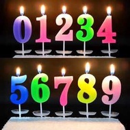 (1PCS) Colourful Candle Wax Birthday Number