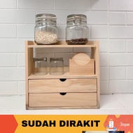 KAYU Multipurpose Wooden Shelf // Small Wooden Drawer Shelf // Aesthetic Wooden Drawer // Aesthetic 
