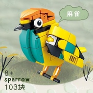 Kaizhi Building Blocks Flamingo Black Swan Owl Sparrow Parrot Assembly Model Children's Assembly Toy