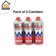 Pack of 3 Canister GOLDEN FUJI BUTANE GAS CARTRIDGE (3 x 250g)