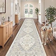 zesthome Washable Runner Rug 2.5x14 - Stain Resistant Entryway Rug,Ultra-Thin Kitchen Rugs, Anti Sli