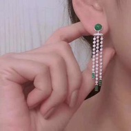 (詢價)18K gold Natural emerald diamond earring