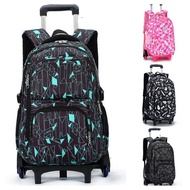 Beg roda sekolah 6 roda saiz besar beg budak | 6 wheels trolley school bag large capacity girl boy k