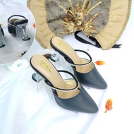YTN 7cm Glass Heel High Heel Sandals PointedWanita
