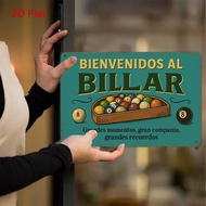 Spanish language, "Welcome to the Billiard Room," 20×30cm 8×12 inches, suitable for living room, bed