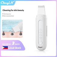 【PH Ready Stock】CkeyiN Ultrasonic Facial Skin Scrubber Rechargeable Ion EMS Skin Spatula Blackhead Remover Pore Cleaner MR523