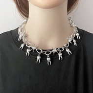 necklace for women long necklace Tooth Pendant Necklace Exaggerated Niche European American Jewelry 