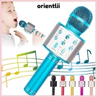 ORIENTLIIY Wireless Karaoke Microphone, With Speaker USB Charging Voice Changing Microphone, Portabl