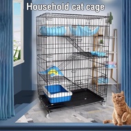 Low Freight  Pet Cage Cat Cage 4 Layer Pet Cage Foldable Sturdy Pet Furniture Cat Cages with Wheels宠