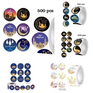 EID AL-FITR ROLL STICKERS / EID AL-FITR STICKERS CONTENTS 500 / EID MUBARAK STICKERS CONTENTS 500