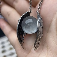 Ghost Wings Crystal Compound Necklace Unique Distressed Pendant 9.13