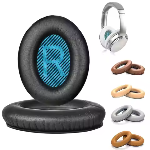 1Pair Soft PU Earmuff Replacement Earpads Cover For Bose QuietComfort2 QC2 QC15 QC25 QC35 AE2 AE2i A