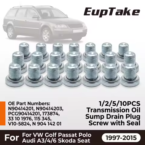 1/2/5/10PCS Transmission Oil Sump Drain Plug Screw with Seal for VW Golf Passat Polo Audi A3/4/6 Sko