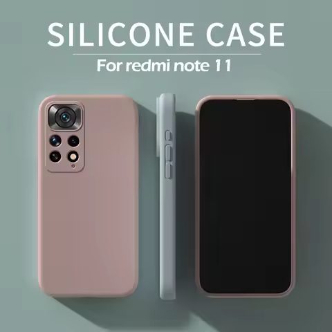 Redmi Note 11 11S 12 Pro Plus 5G Case Square Liquid Silicone Soft Cover For Xiaomi Redmi Note 11 12 