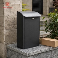 [UsusexaMY] Anti Unauthorized Access Package Box Outdoor Parcel Mailbox Wood Grain Top