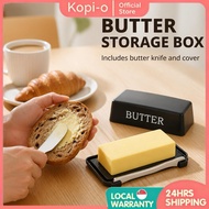 [SG] Butter Storage Box With Knife & Cover Eco-Friendly Butter Storage Tray Butter Container Box But