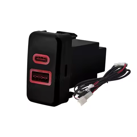 Type-C PD Dual USB Car Charger Socket Dash Mount Adapter For Toyota FJ Cruiser Land Cruiser Prado 12