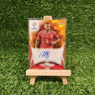Manuel Akanji 2024 Topps Chrome UEFA EURO Sapphire Base Auto Orange /25