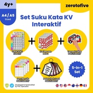 Pantas Membaca Suku Kata Prasekolah Books Kad Imbas Suku Kata KV Bacaan Asas Carta Poster A4 aeiou