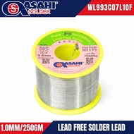 (1.0mm 250Gram) ASAHI SOLDER LEAD WL993C07L10F Lead Free Solder Lead Soldering Wire Timah