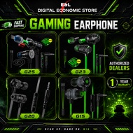 G20 Mark IV Gaming Earphones Wired Earbuds Bass Kuat Footstep Enhancement Low Latency Mic Clear 3.5m