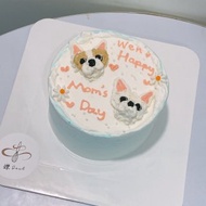 狗狗繪圖 生日蛋糕 客製化蛋糕 客製化 寵物繪圖 鑠甜點 紀念日