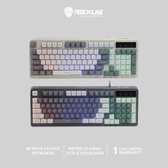Rexus Battlefire K98M / K98-M Rgb Wired Gaming Keyboard New