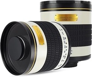 JINTU 500mm F6.3 MF Mirror Telephoto Lens Compatible with Canon EOS E Mount Digital SLR Cameras 4000D 2000D 200D 250D 5D IV 90D 60D 70D 77D 80D 850D 650D 750D 7D T7i T7s T7 T6s T6i T6 T5i T5 SL2 SL1