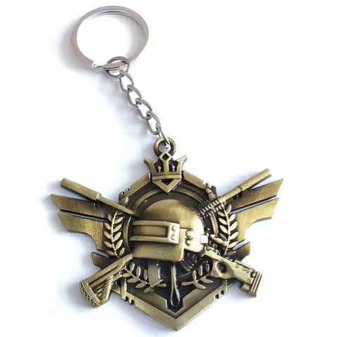 Hot Online Game Metal Badge Keychain Pendant Cosplay Cyber-Game Key Holder Medal Alloy Key Ring for