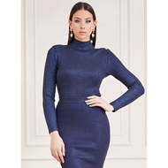 Guess rib sweater with duxin yellow buttons